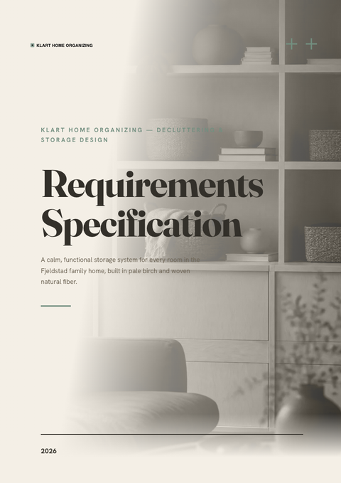 A finished requirements document rendered in a cultural look